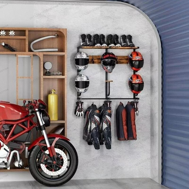 Настенная подставка для шлемов – обзор и цена Motorcycle Gear Garage Storage