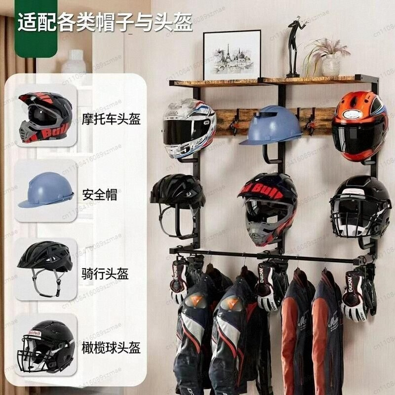 Настенная подставка для шлемов – обзор и цена Motorcycle Gear Garage Storage