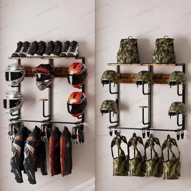 Настенная подставка для шлемов – обзор и цена Motorcycle Gear Garage Storage