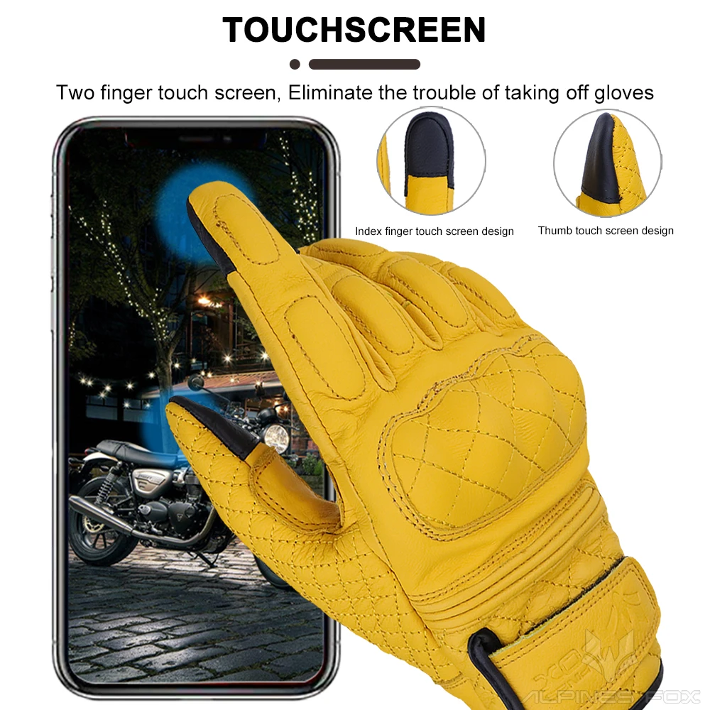Ретро мотоциклетные перчатки и – обзор и цена Motorcycle Gear Yellow